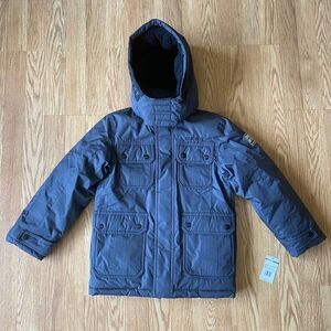 DNKY Sport Insulated Parka Ski Jacket Size 7 Charcoal